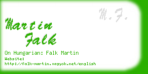 martin falk business card